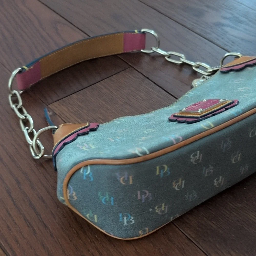 Dooney & Bourke - VINTAGE Y2K RARE Rainbow It Girl Monogram Handbag - Picture 4 of 9